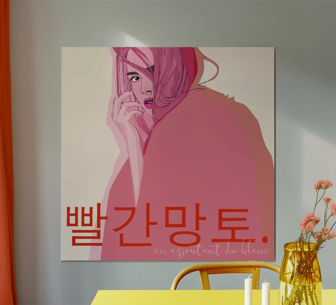 Chaperon Rouge poster con telaio in legno da Agnes KR Patience