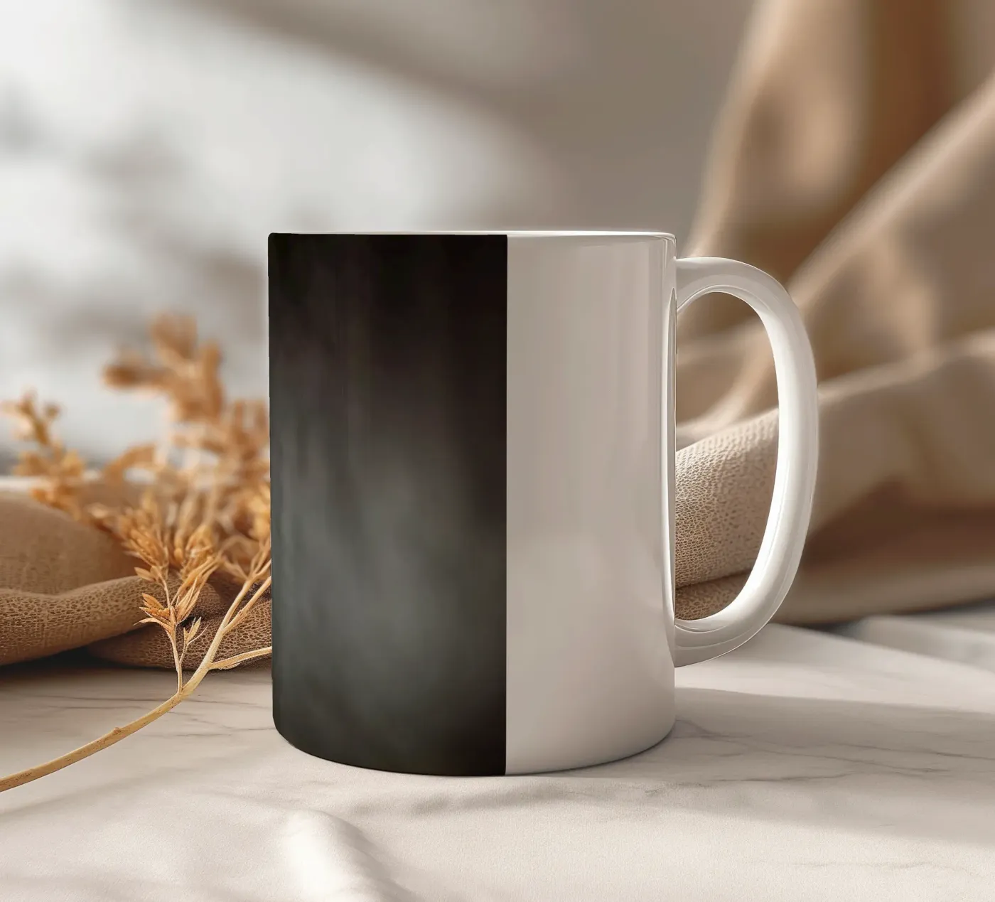 canvas texture ceramic mug by Earthly Visions