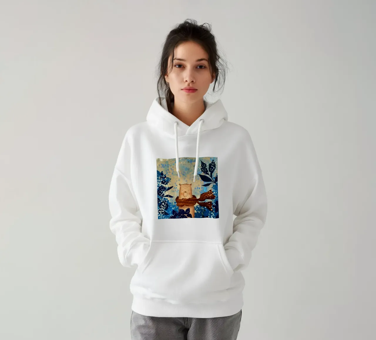 beren sjaal hoodie van NEW LIFE