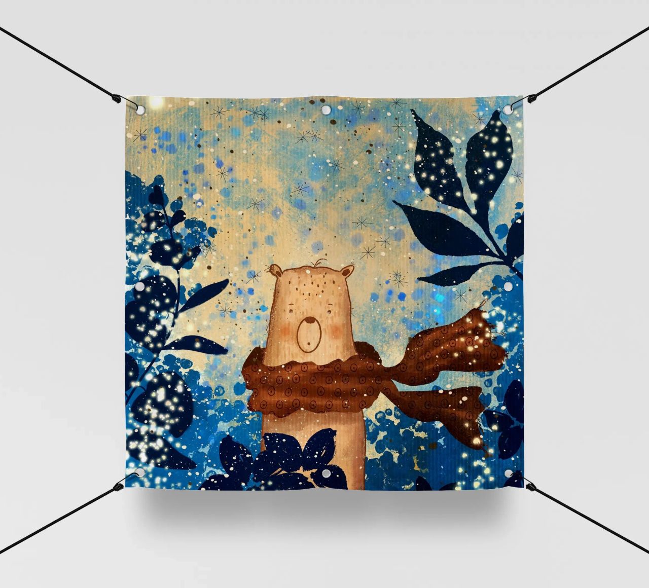 sciarpa con orso telo in pvc da NEW LIFE