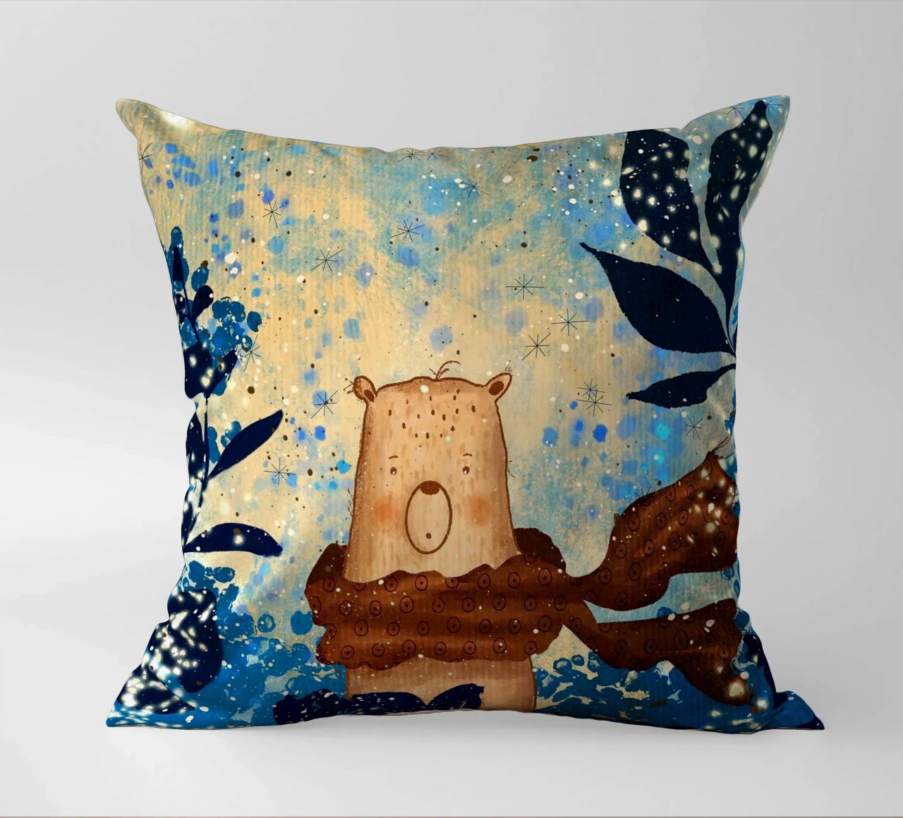 sciarpa con orso cuscino da NEW LIFE