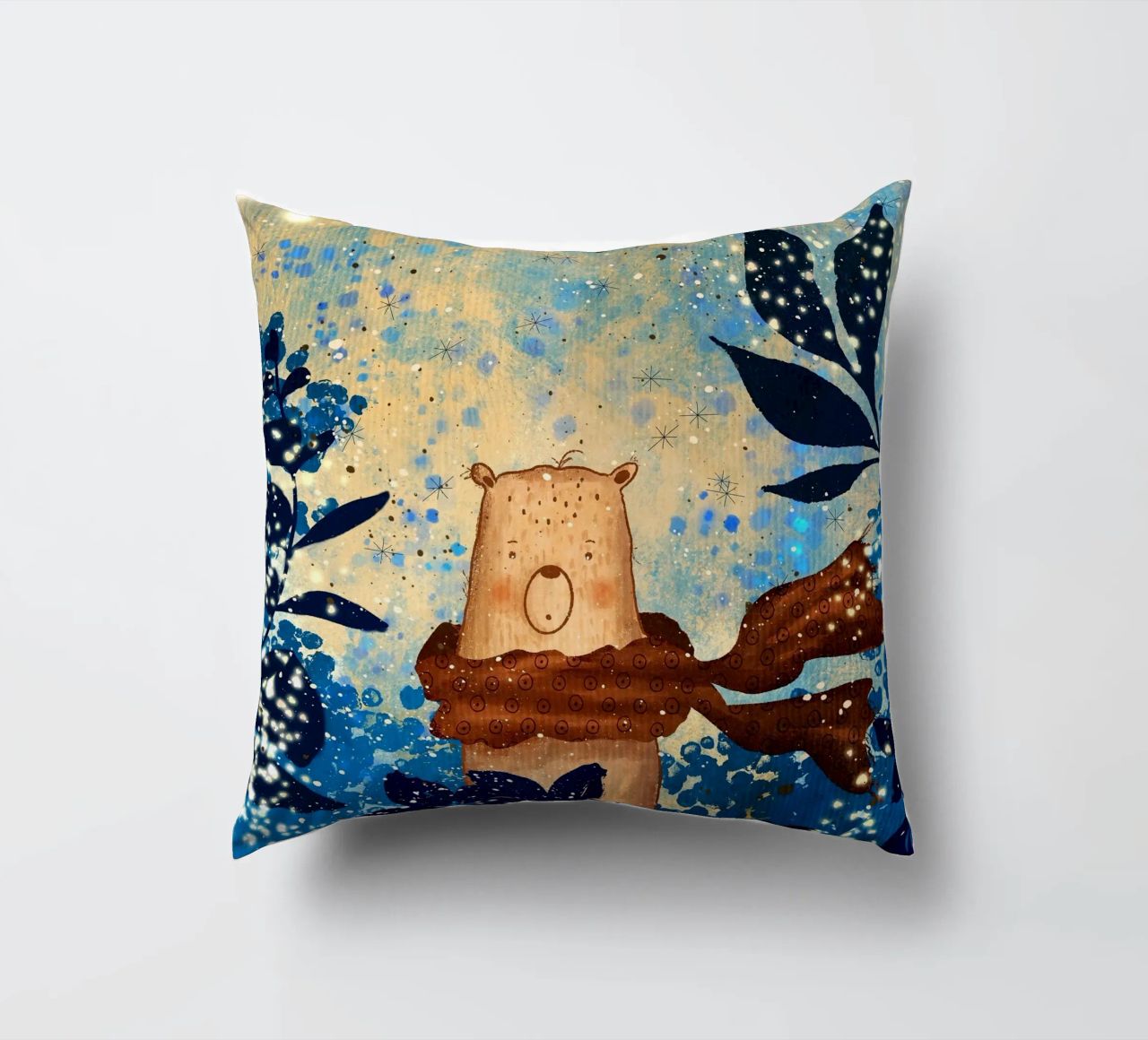 sciarpa con orso cuscino da NEW LIFE
