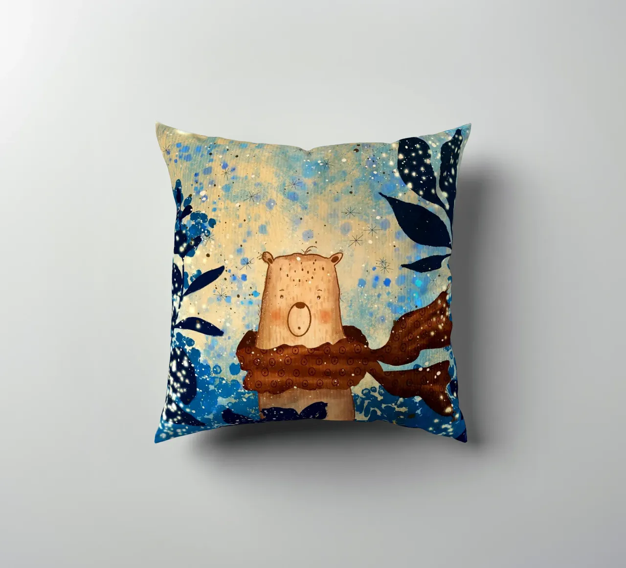 sciarpa con orso cuscino da NEW LIFE