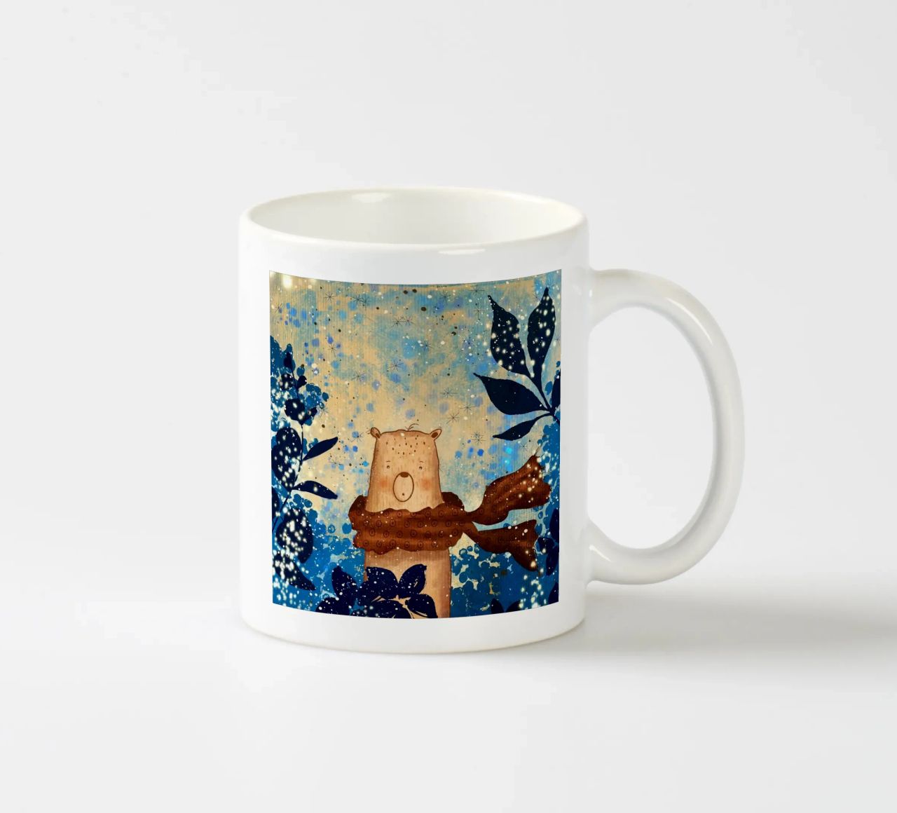 sciarpa con orso tazza in ceramica da NEW LIFE