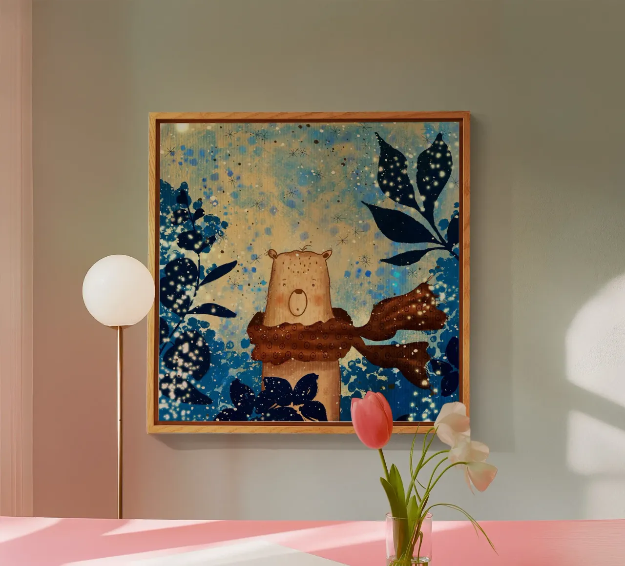 sciarpa con orso plexiglass da NEW LIFE