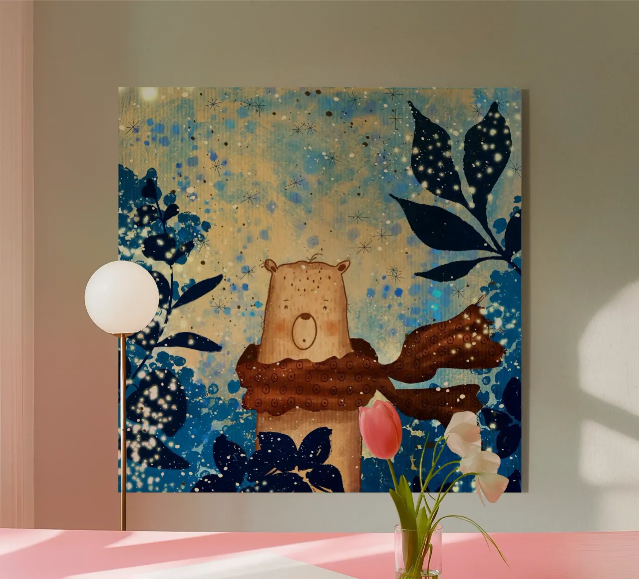 sciarpa con orso plexiglass da NEW LIFE