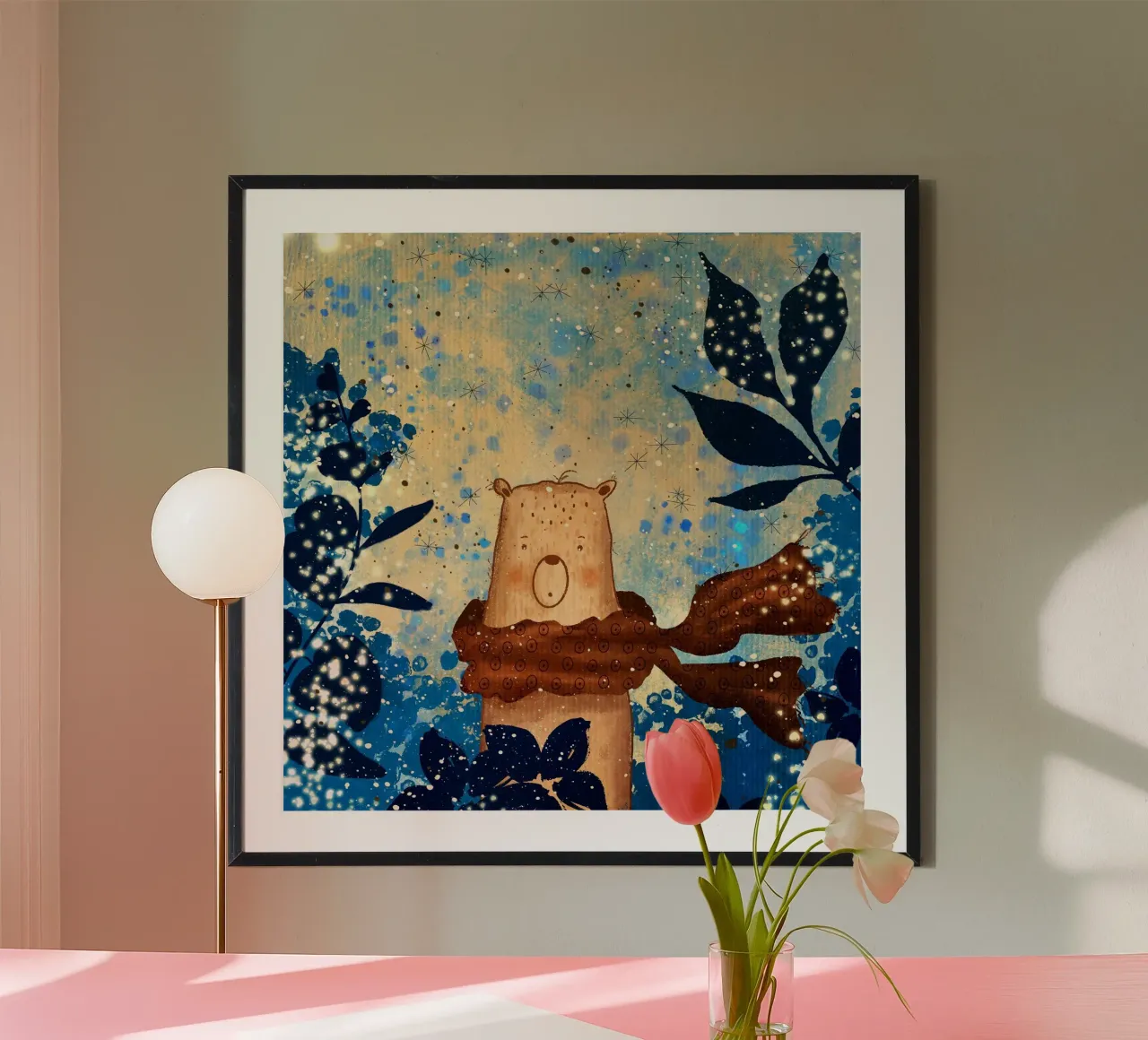 sciarpa con orso poster da NEW LIFE