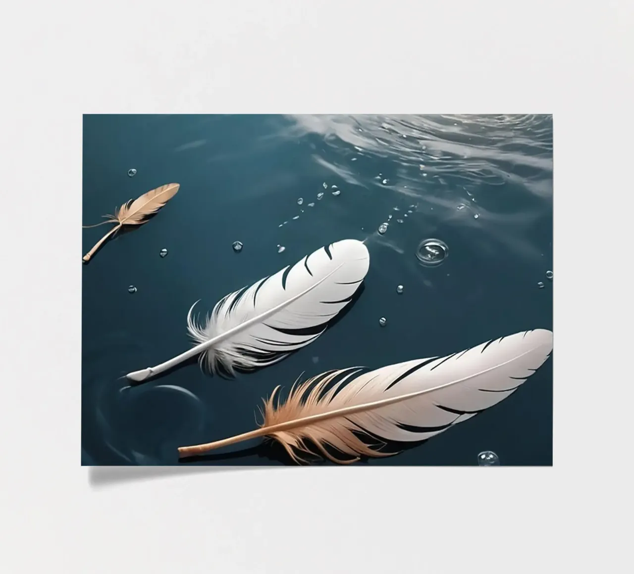 feather floating sticker sheet by NEW LIFE