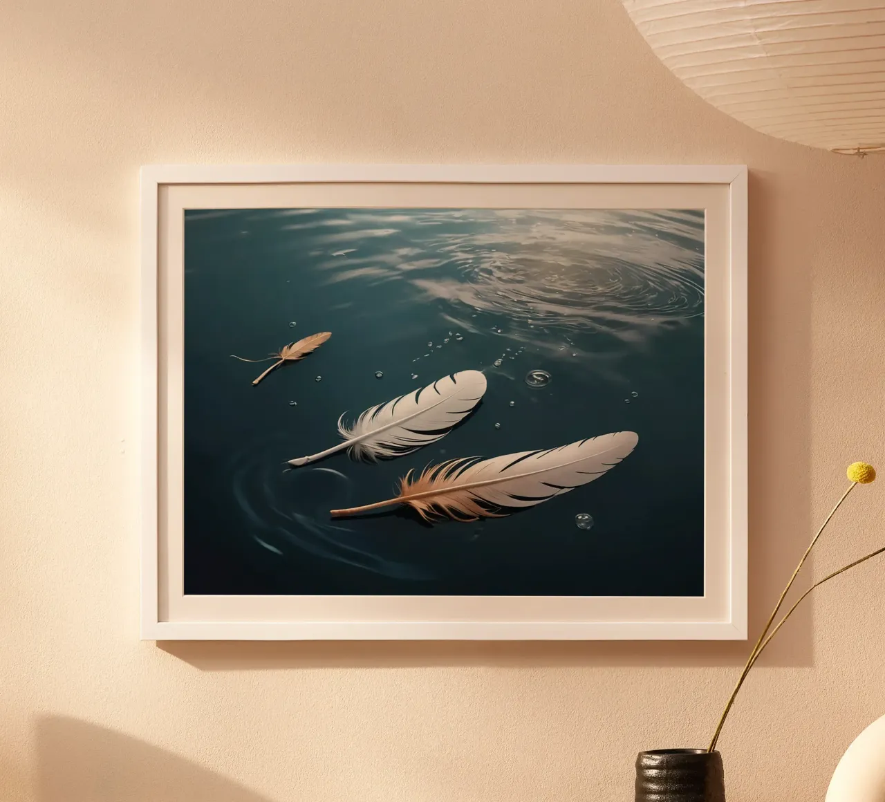 feather floating hahnemühle by NEW LIFE