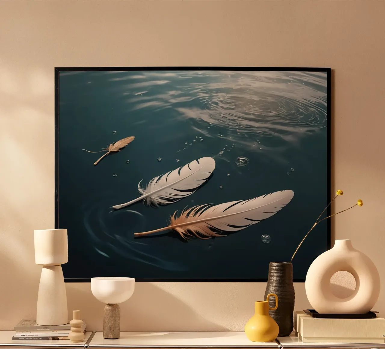 feather floating hahnemühle by NEW LIFE