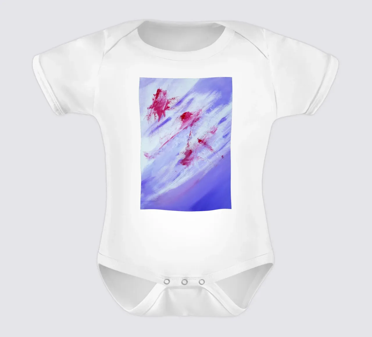 abstract brushed-texture short-sleeve baby romper by Earthly Visions