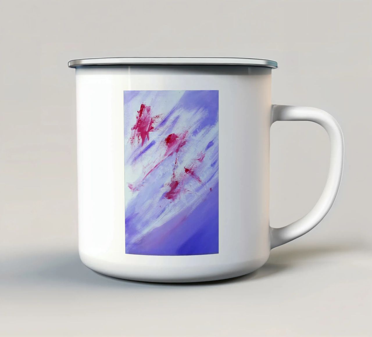 texture astratta spazzolata tazza in smalto da Earthly Visions