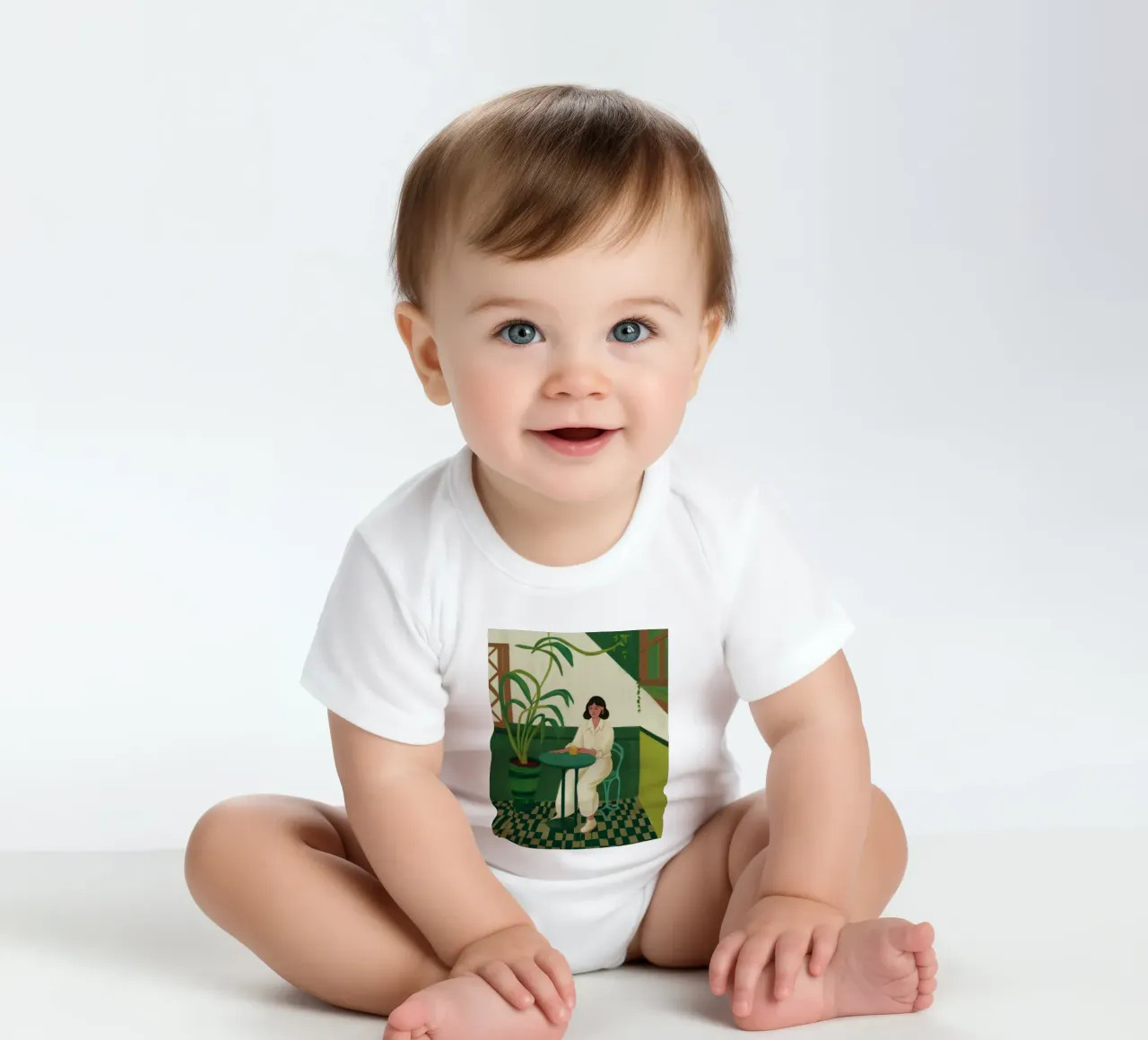 Üppige grüne Einsamkeit Kurzarm Babybody von Aurora Muse