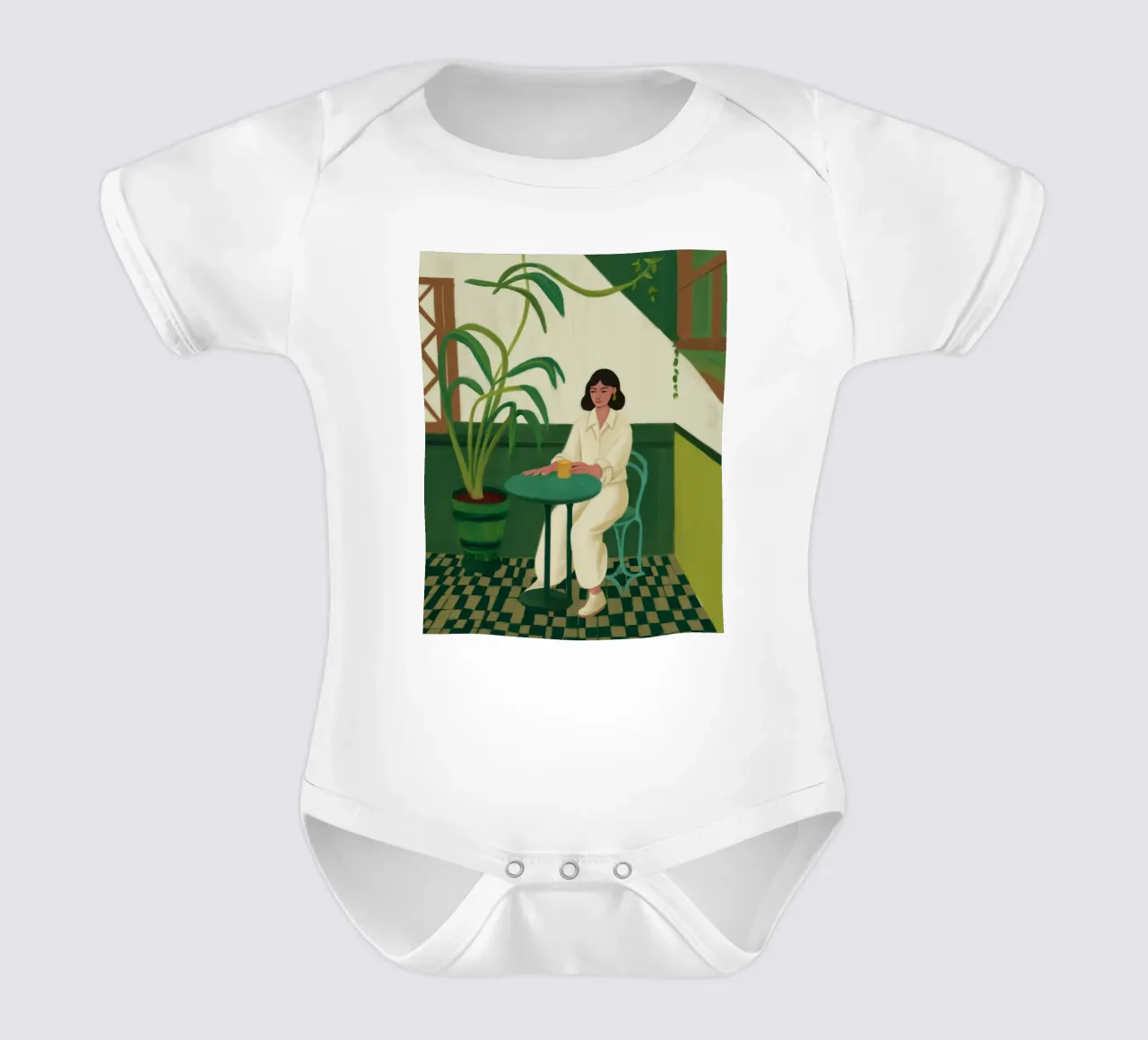 Üppige grüne Einsamkeit Kurzarm Babybody von Aurora Muse