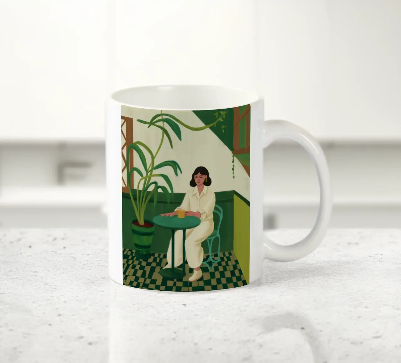 Solitudine verde e lussureggiante tazza in ceramica da Aurora Muse
