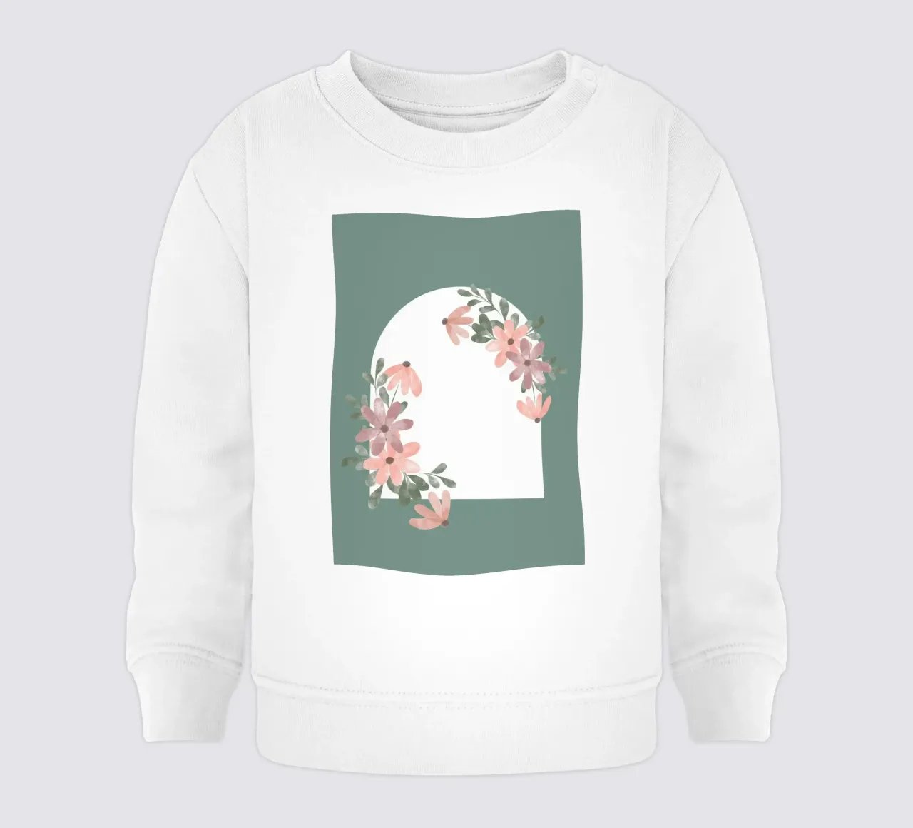 Blumen-Blatt-Fenster Baby Sweatshirt von NEW LIFE