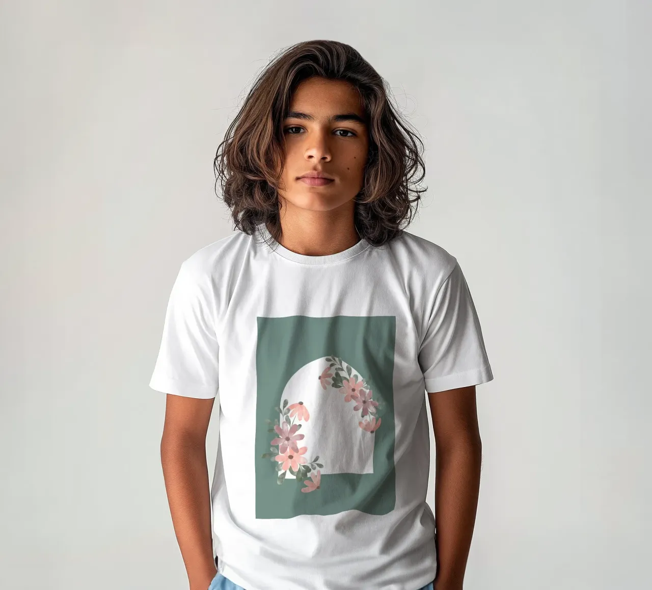 flower leaf window kids t-shirt by NEW LIFE