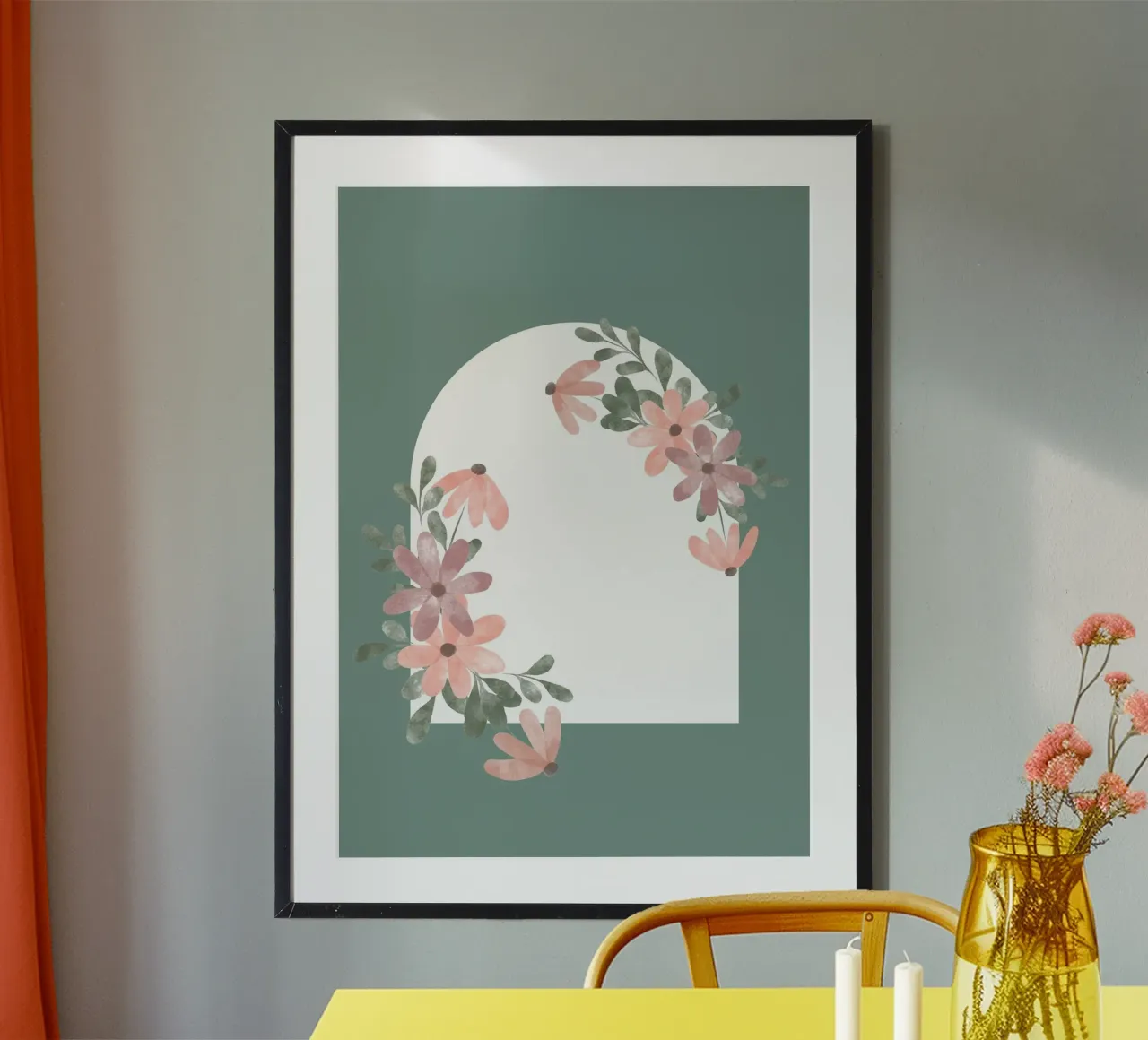 finestra a foglia di fiore poster da NEW LIFE