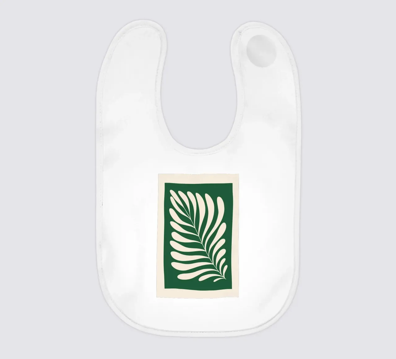 Fern in Green baby bib by Pure