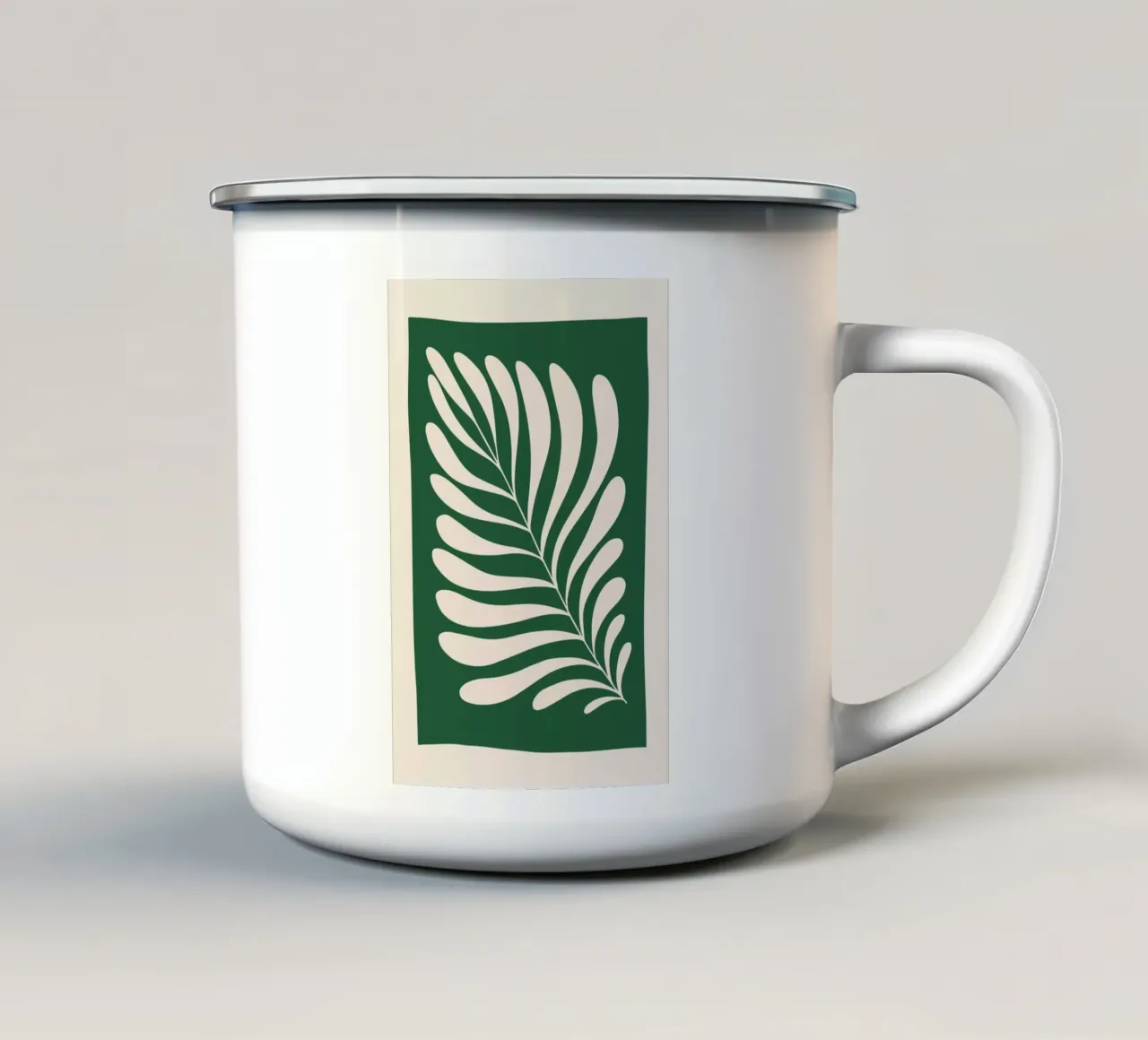 Fern in Green tazza in smalto da Pure