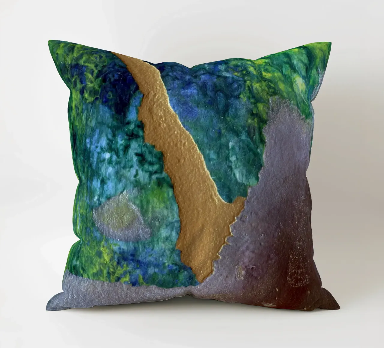 striature d'oro iridescenti cuscino da Earthly Visions