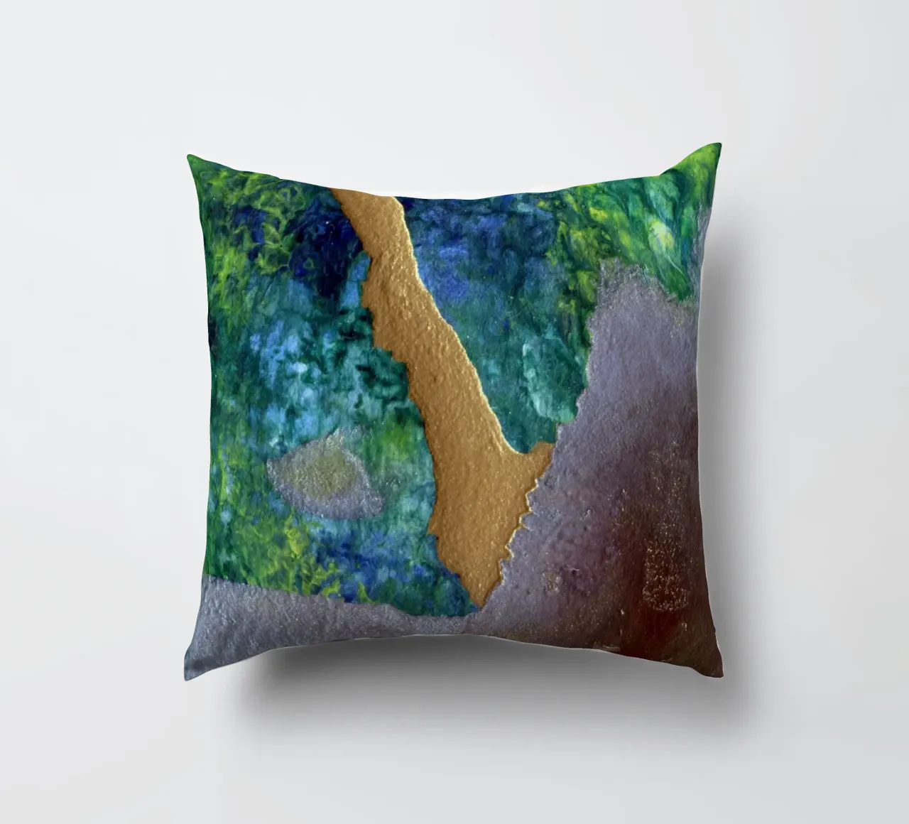 striature d'oro iridescenti cuscino da Earthly Visions