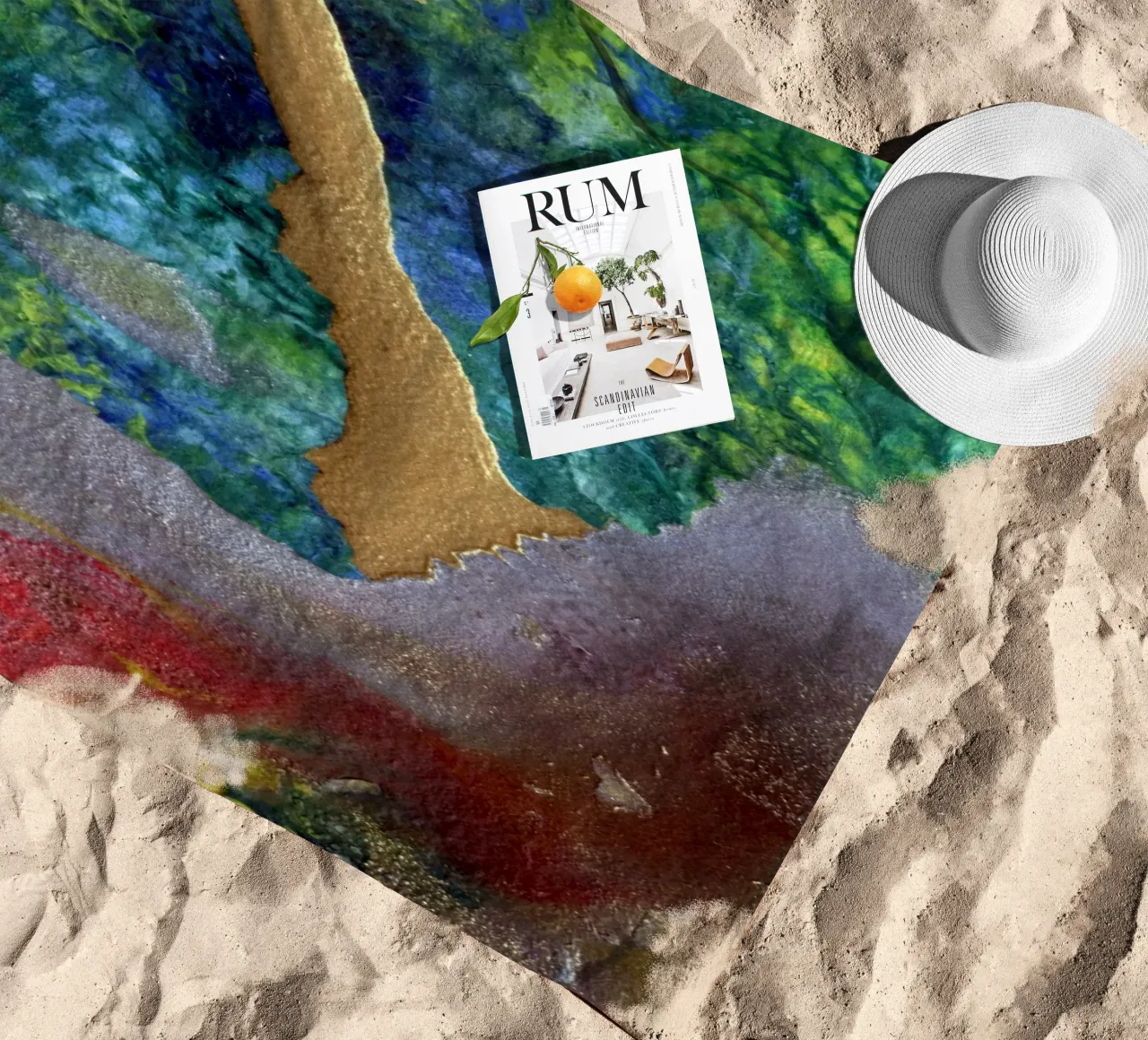 striature d'oro iridescenti telo mare da Earthly Visions