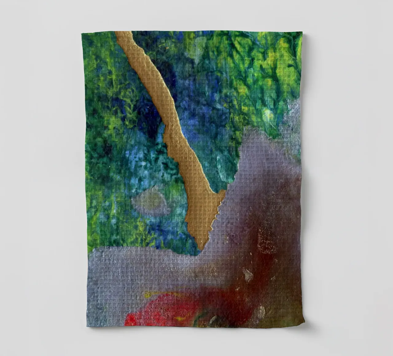 Trait d'or teintes iridescentes torchon de Earthly Visions