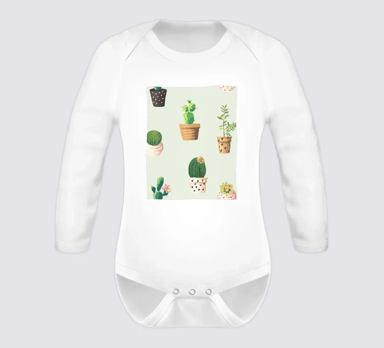 cactus symbol long-sleeve baby romper by NEW LIFE