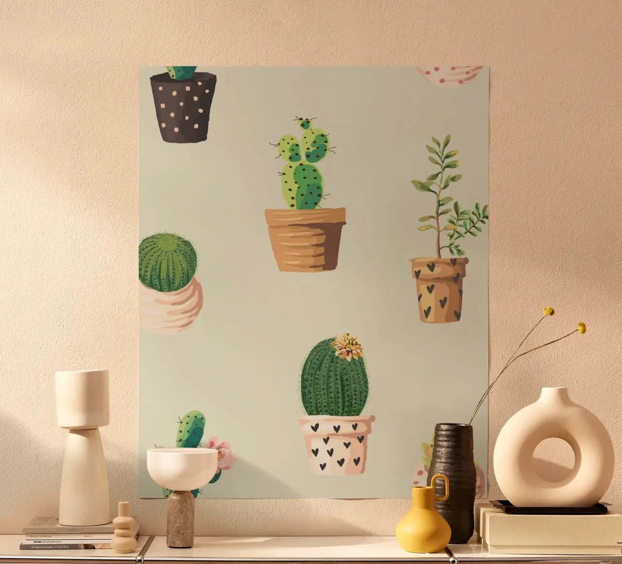 simbolo del cactus poster con telaio in plastica da NEW LIFE