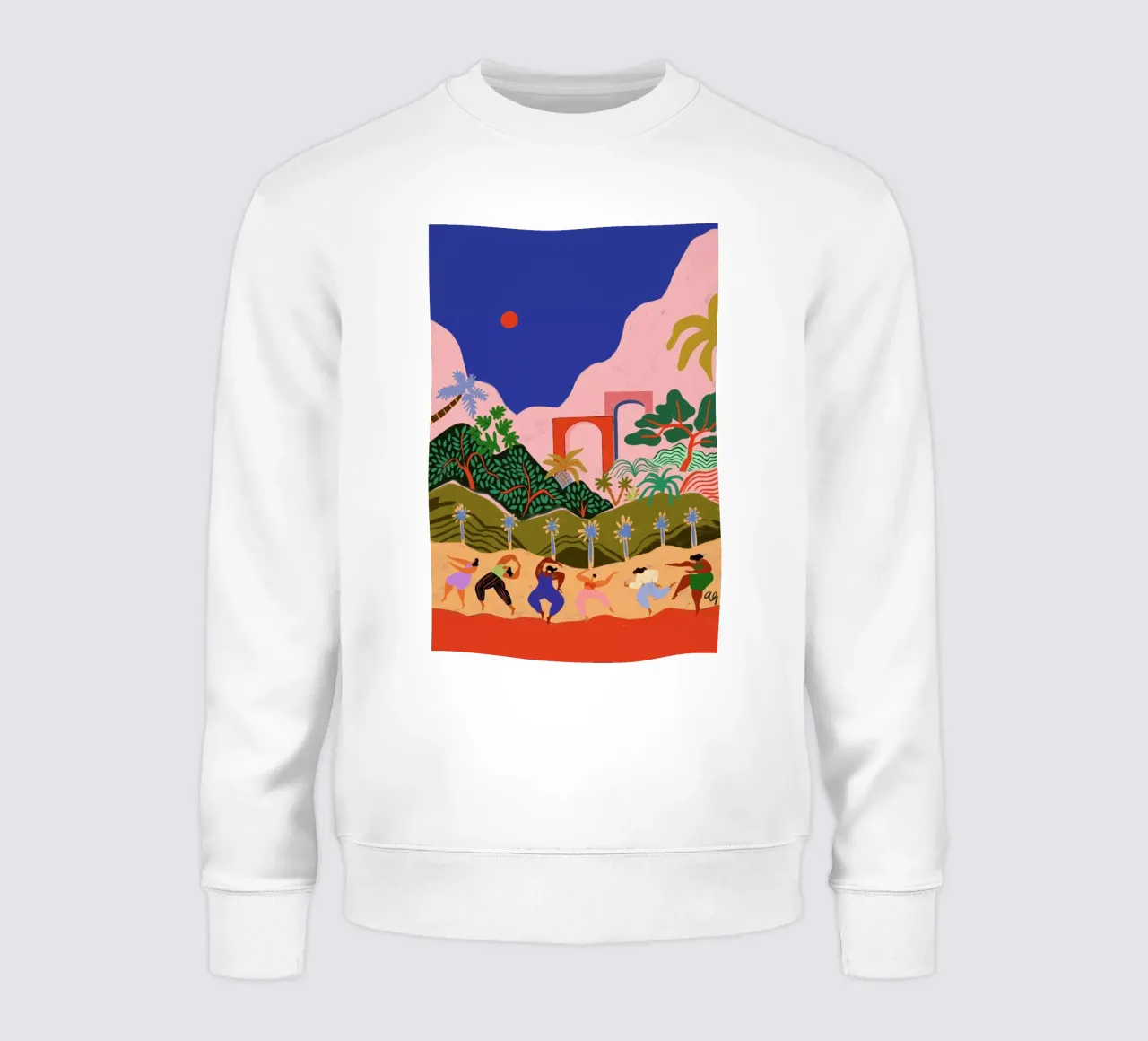 Dancing in Paradise sweatshirt van Arty Guava