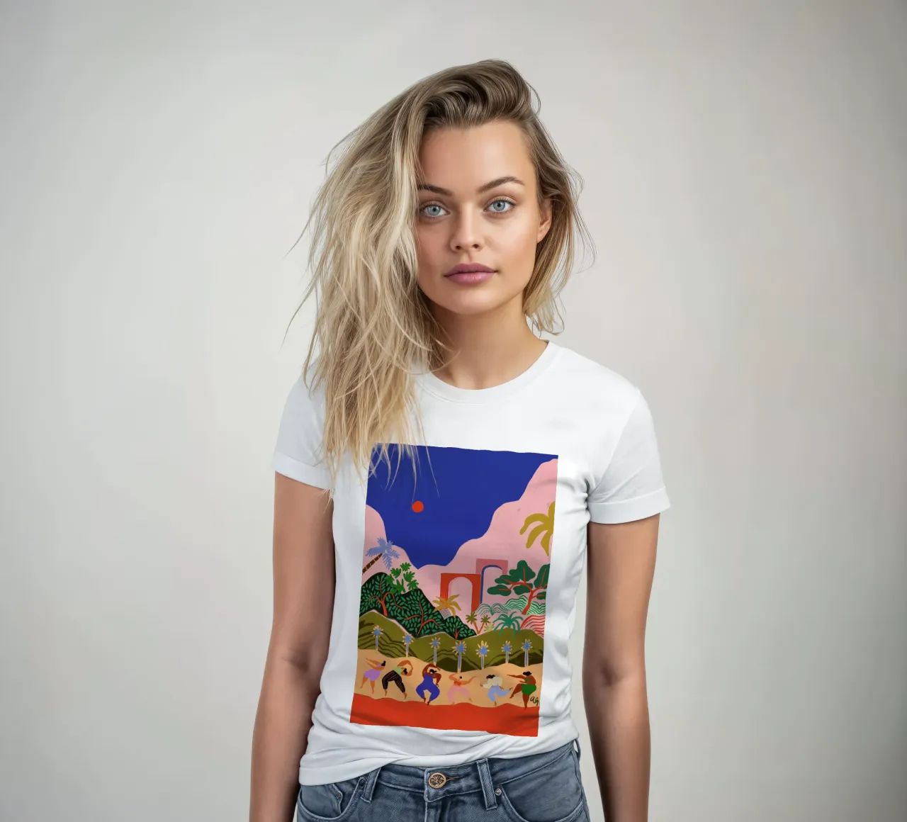 Dancing in Paradise t-shirt da donna da Arty Guava