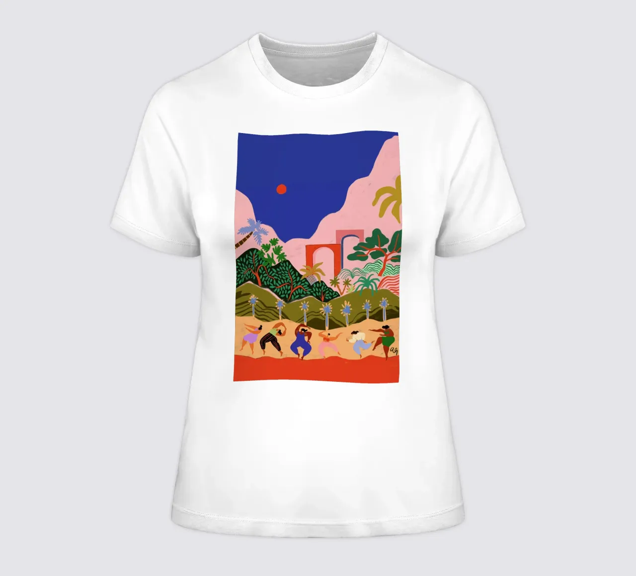 Dancing in Paradise t-shirt da donna da Arty Guava