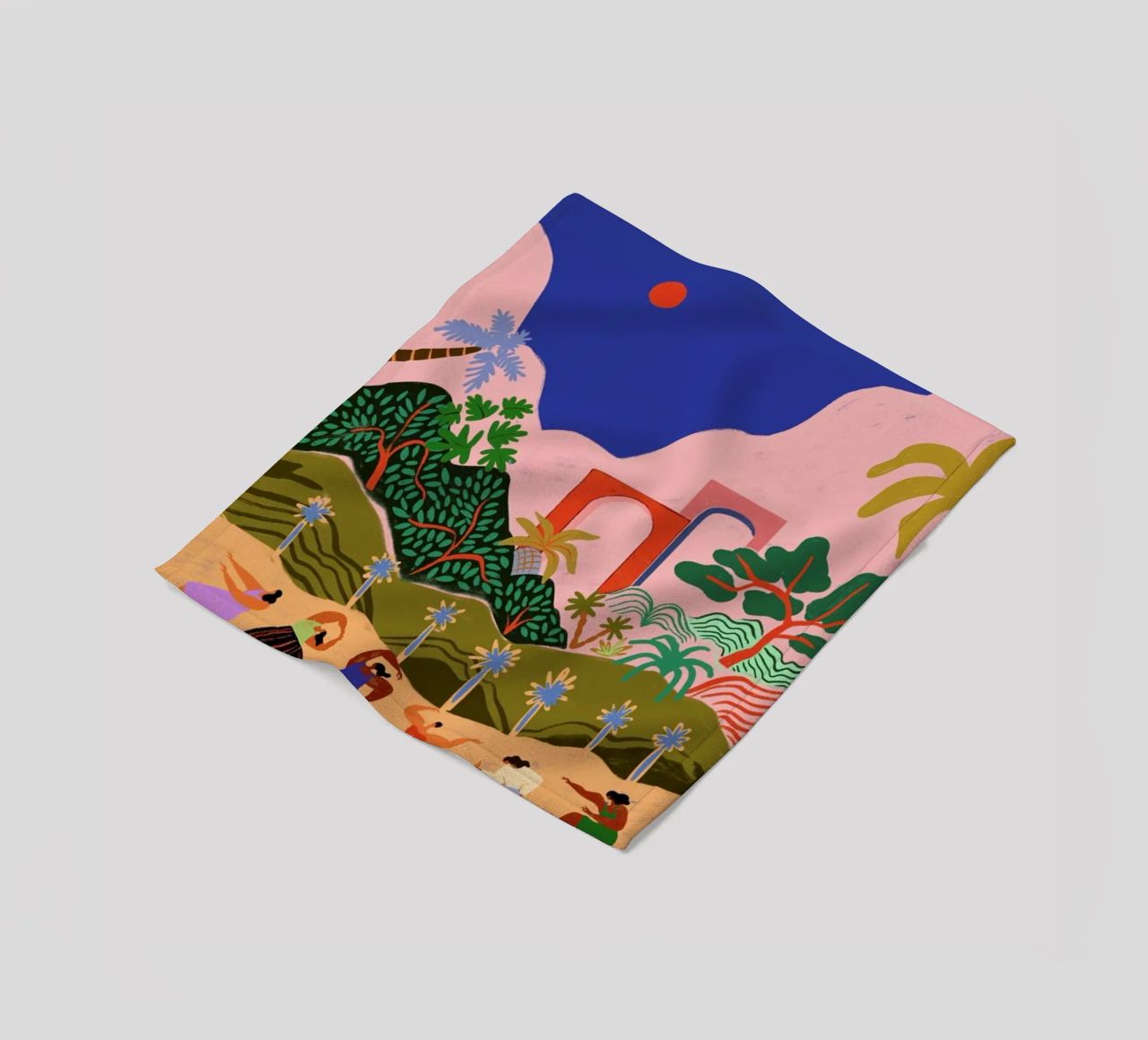 Dancing in Paradise fleece blanket by Arty Guava