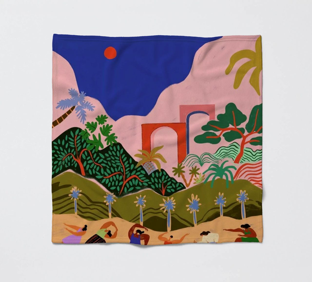 Dancing in Paradise fleece blanket by Arty Guava