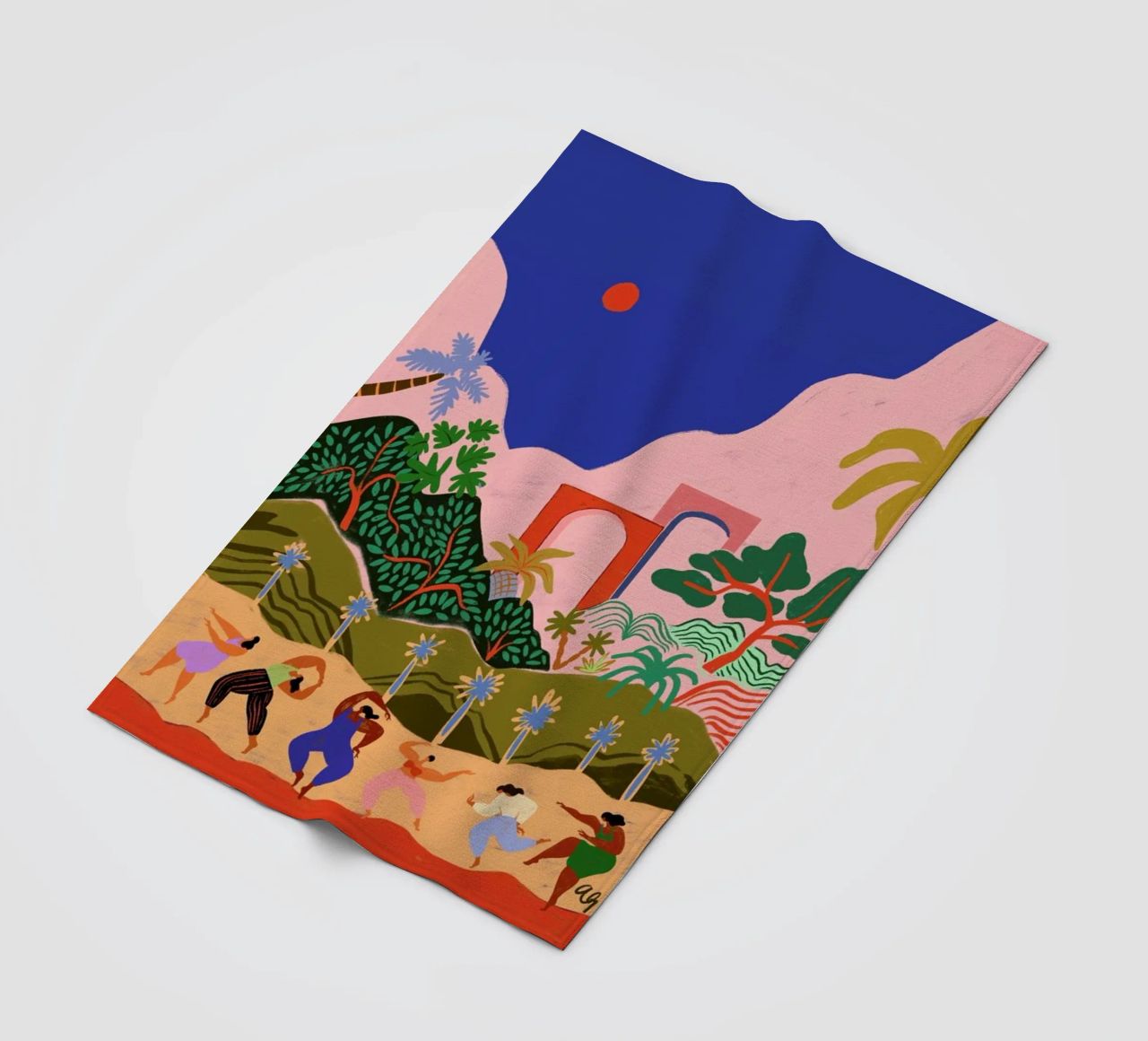 Dancing in Paradise fleece blanket by Arty Guava
