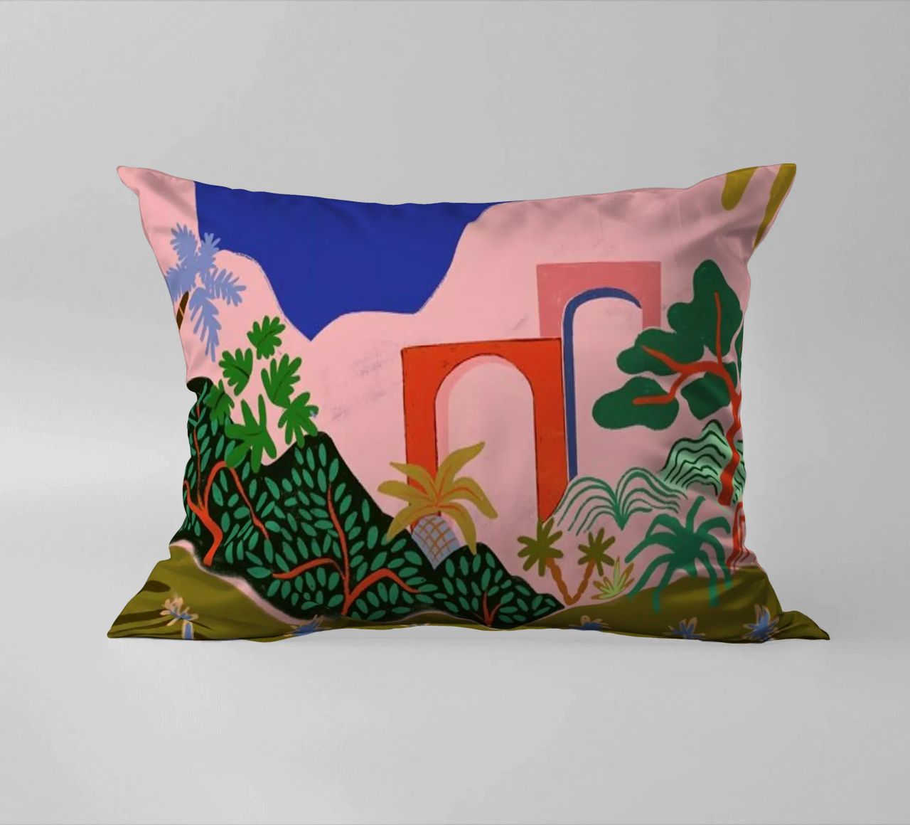 Dancing in Paradise decorative cushion by Arty Guava
