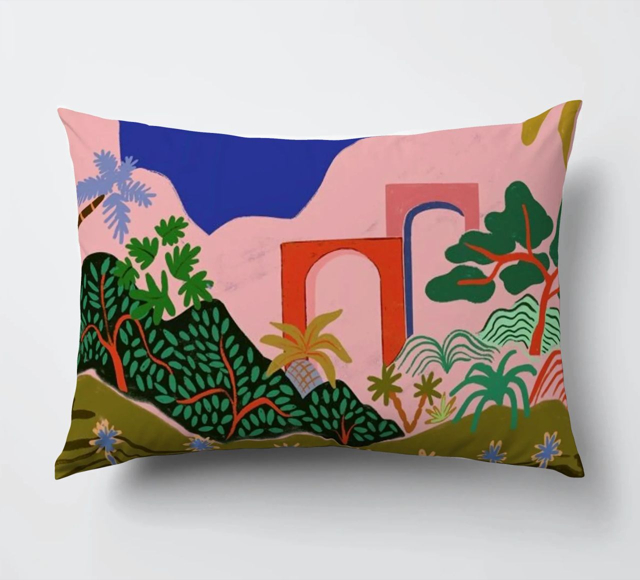 Dancing in Paradise decorative cushion by Arty Guava