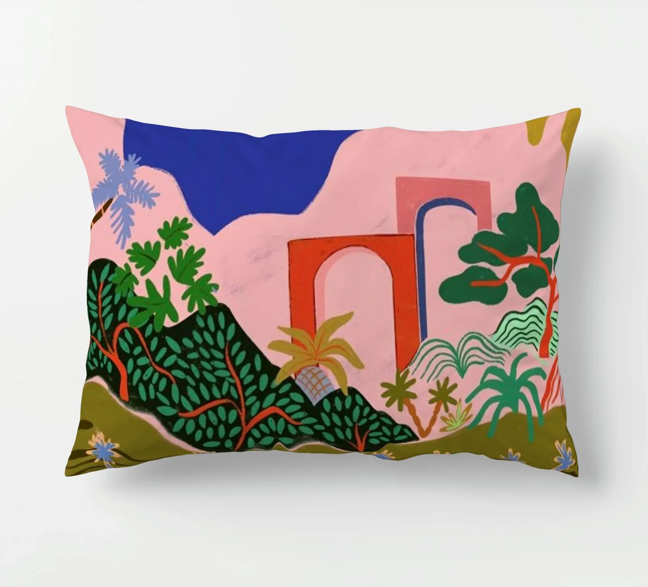 Dancing in Paradise decorative cushion by Arty Guava