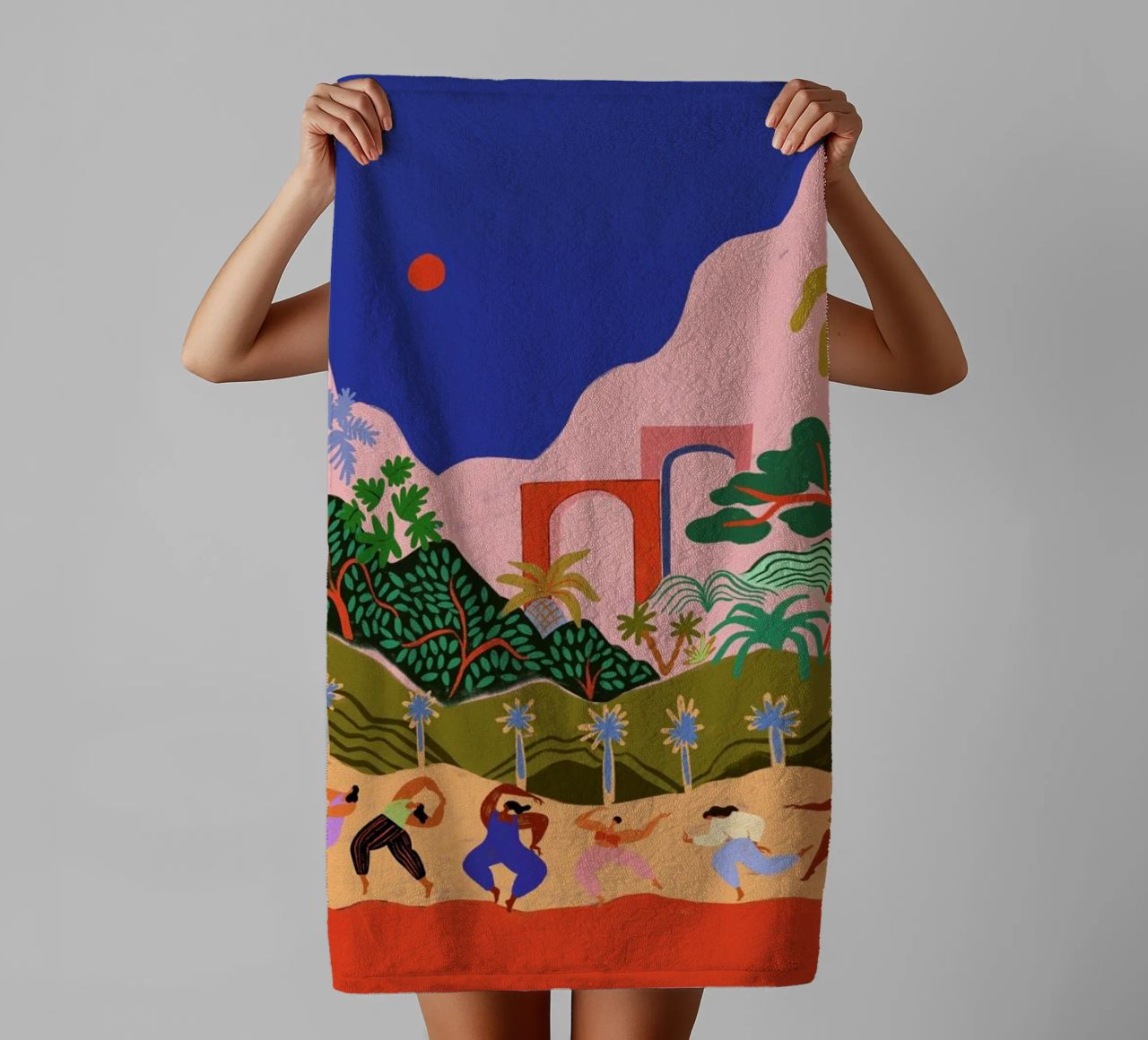 Dancing in Paradise towel by Arty Guava