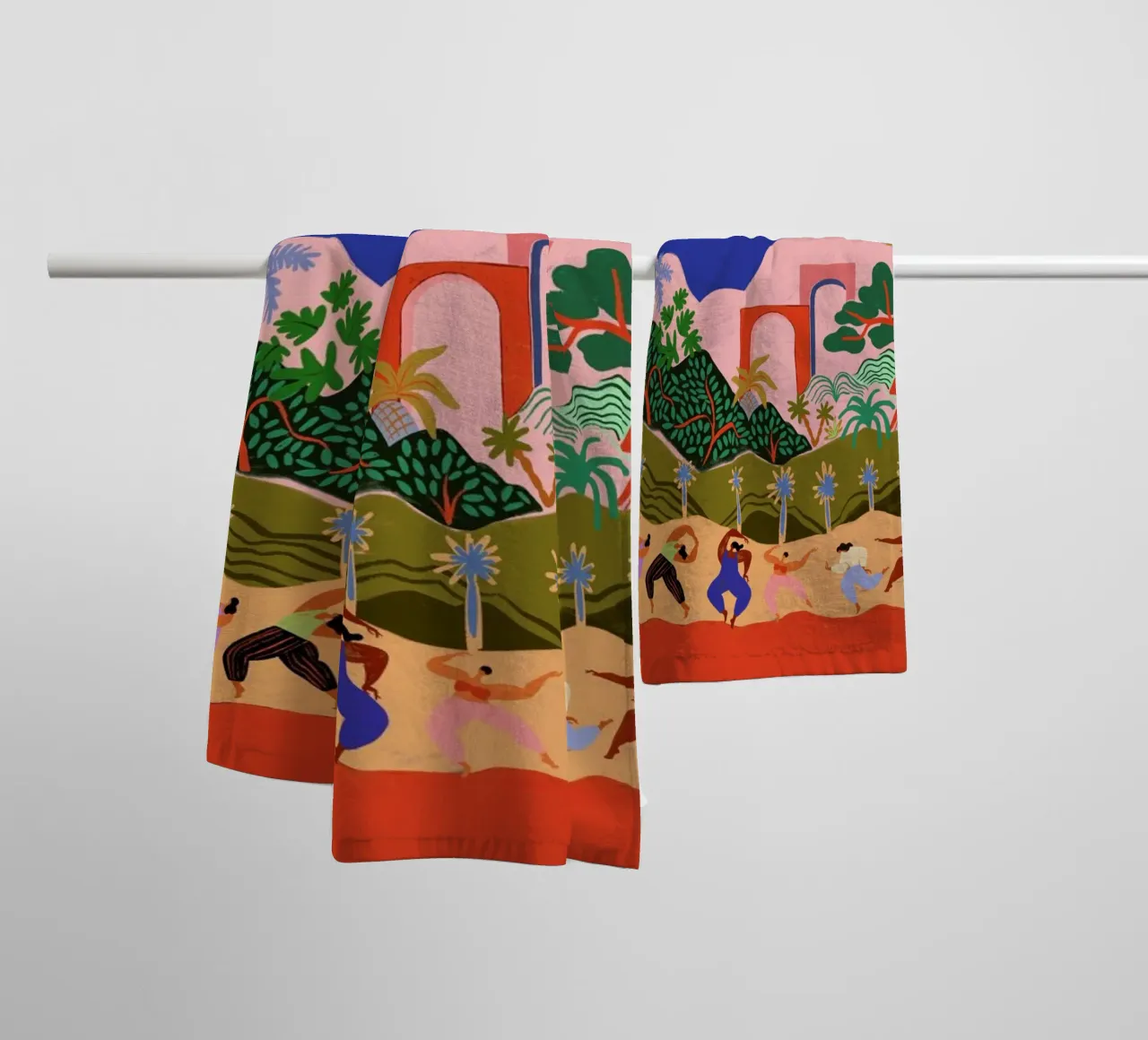 Dancing in Paradise serviette de bain de Arty Guava