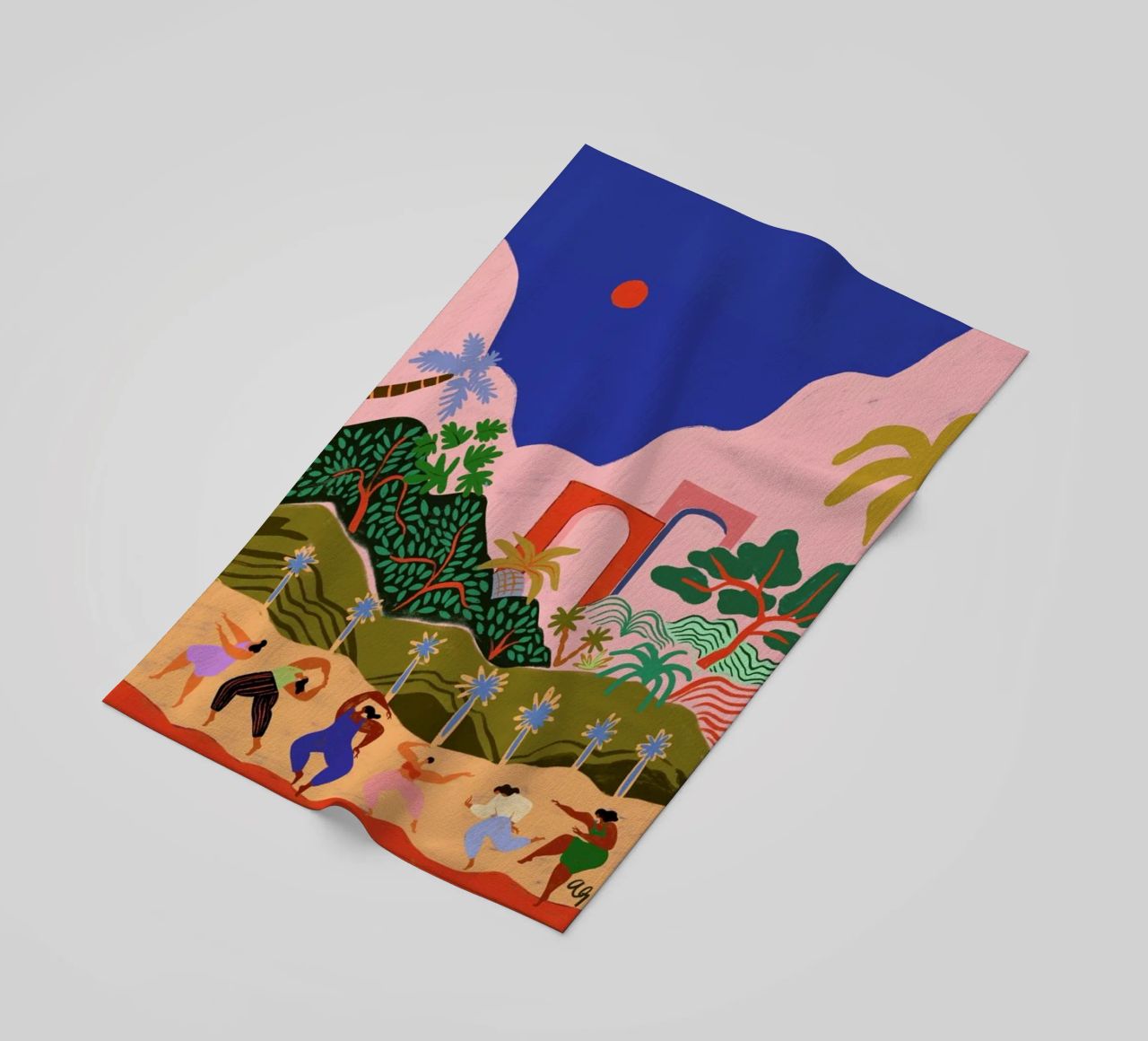 Dancing in Paradise serviette de plage de Arty Guava