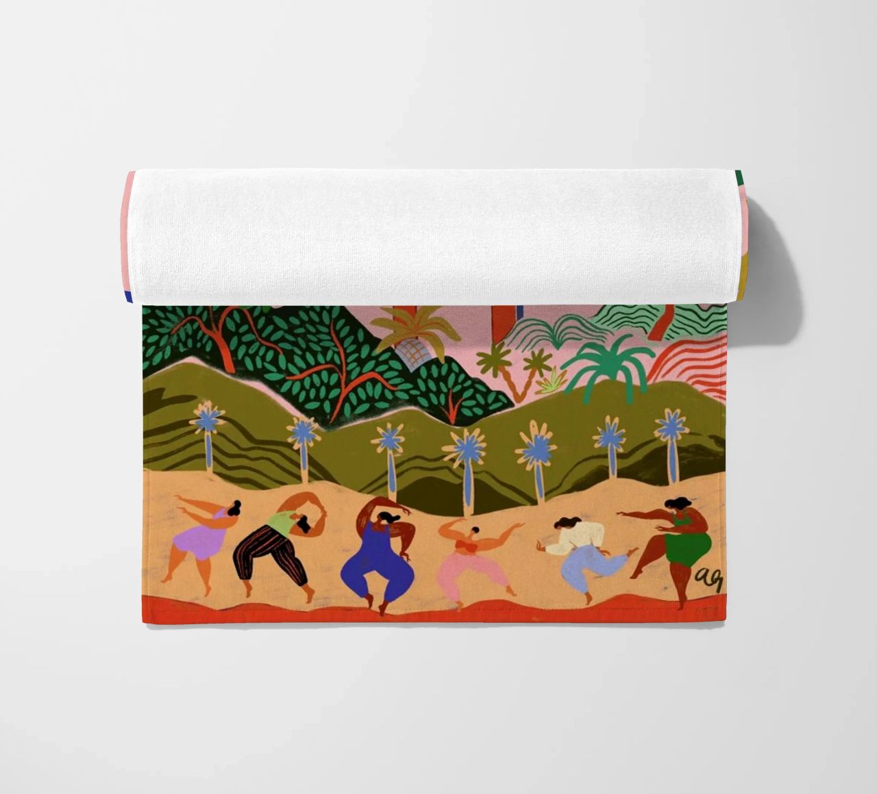 Dancing in Paradise serviette de plage de Arty Guava