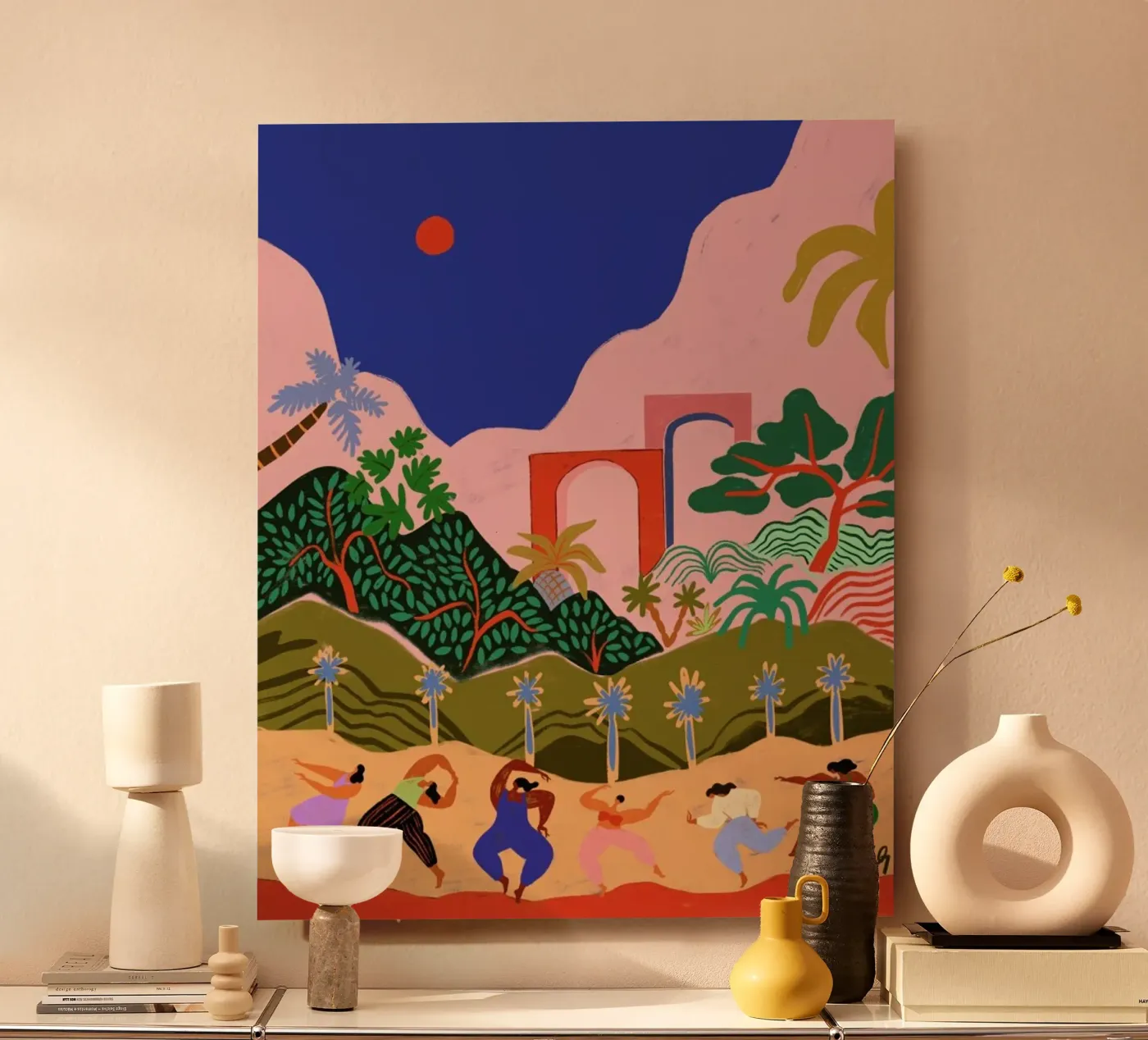Dancing in Paradise Alu-Dibond von Arty Guava