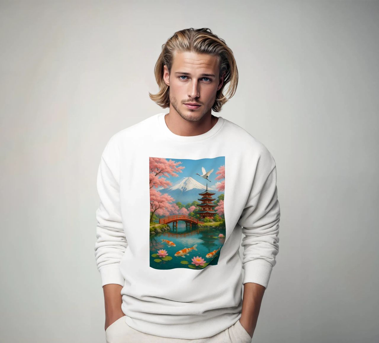 Fuji Mountain Japanese sudadera de JEFF CREATIVE ART