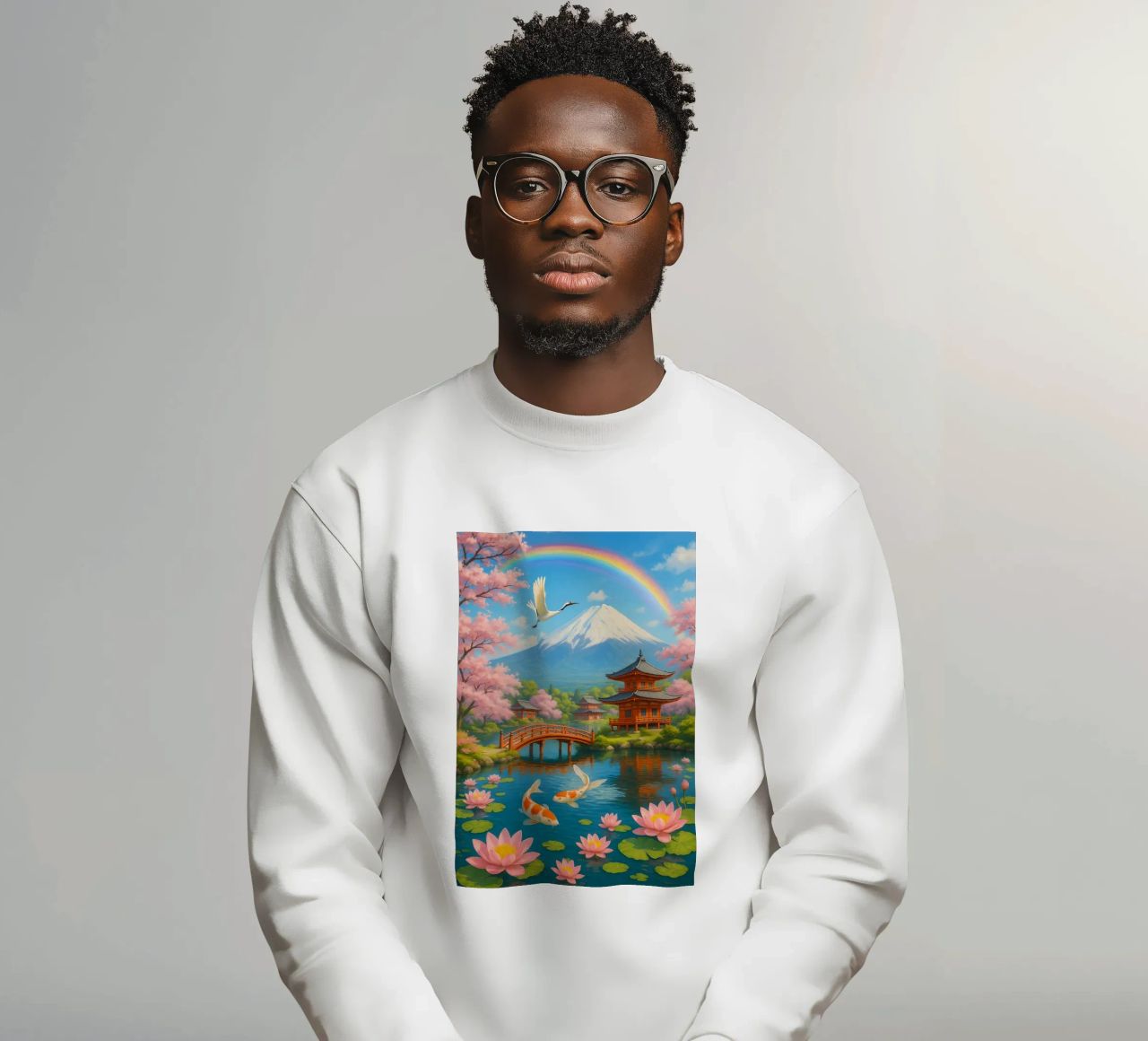 Fuji Mountain Japanese sudadera de JEFF CREATIVE ART
