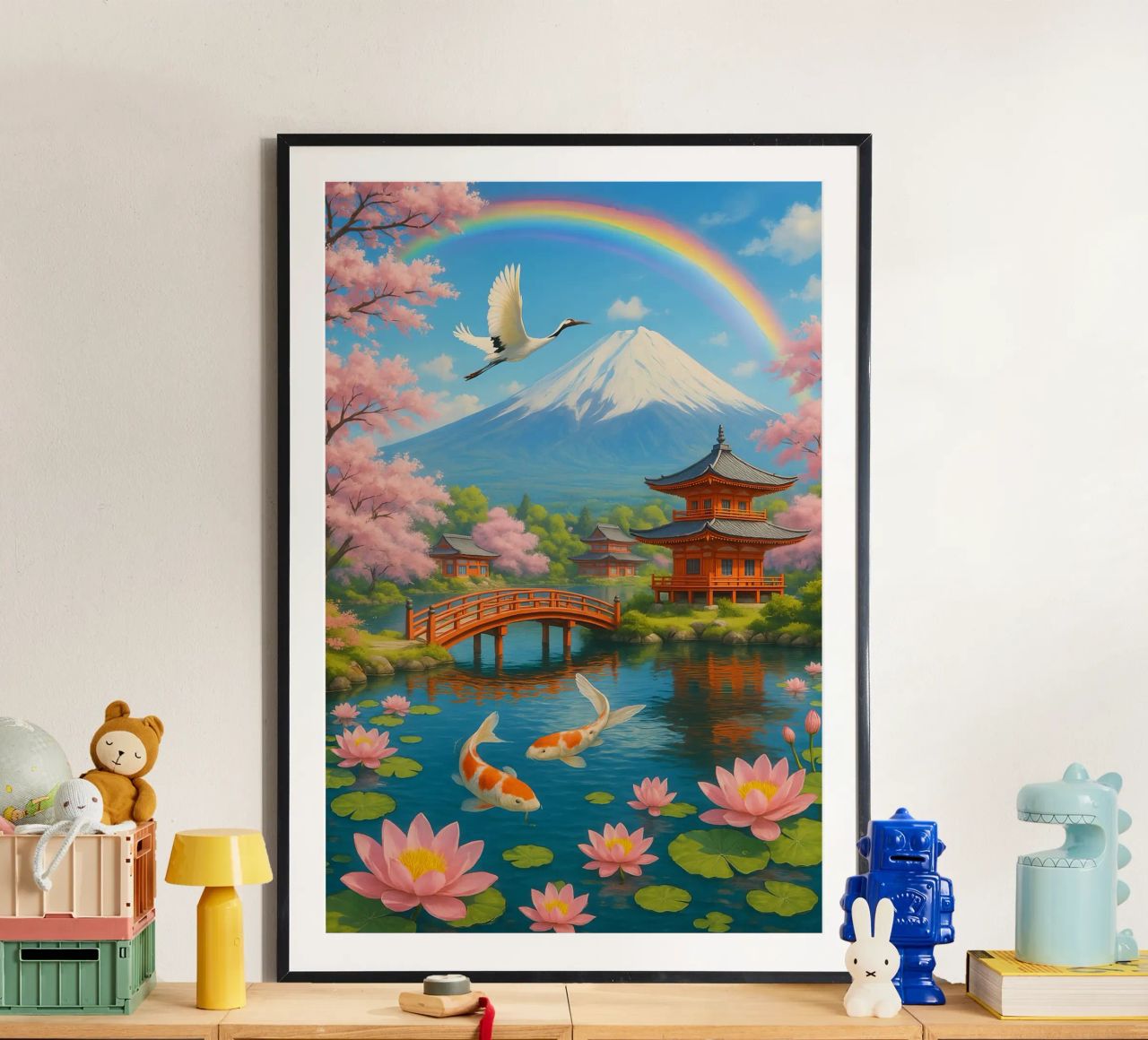 Fuji Mountain Japanese poster de JEFF CREATIVE ART