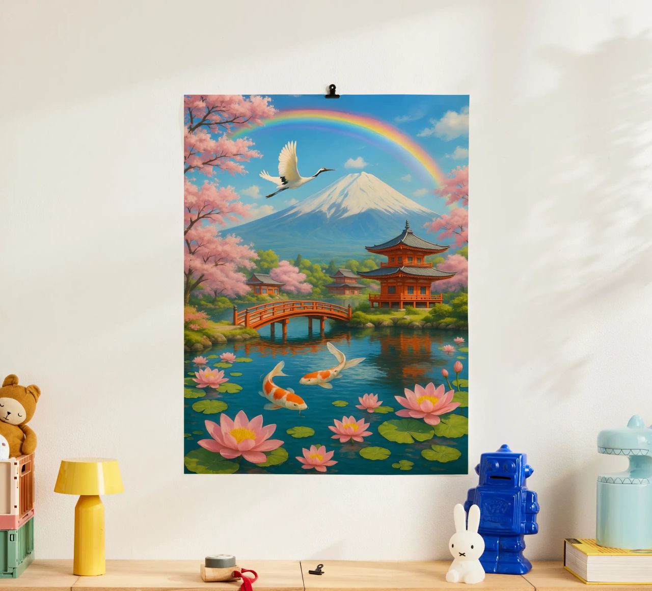 Fuji Mountain Japanese poster de JEFF CREATIVE ART