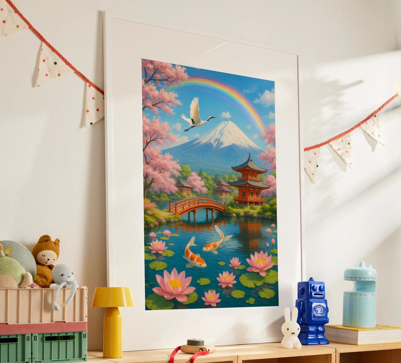 Fuji Mountain Japanese poster de JEFF CREATIVE ART