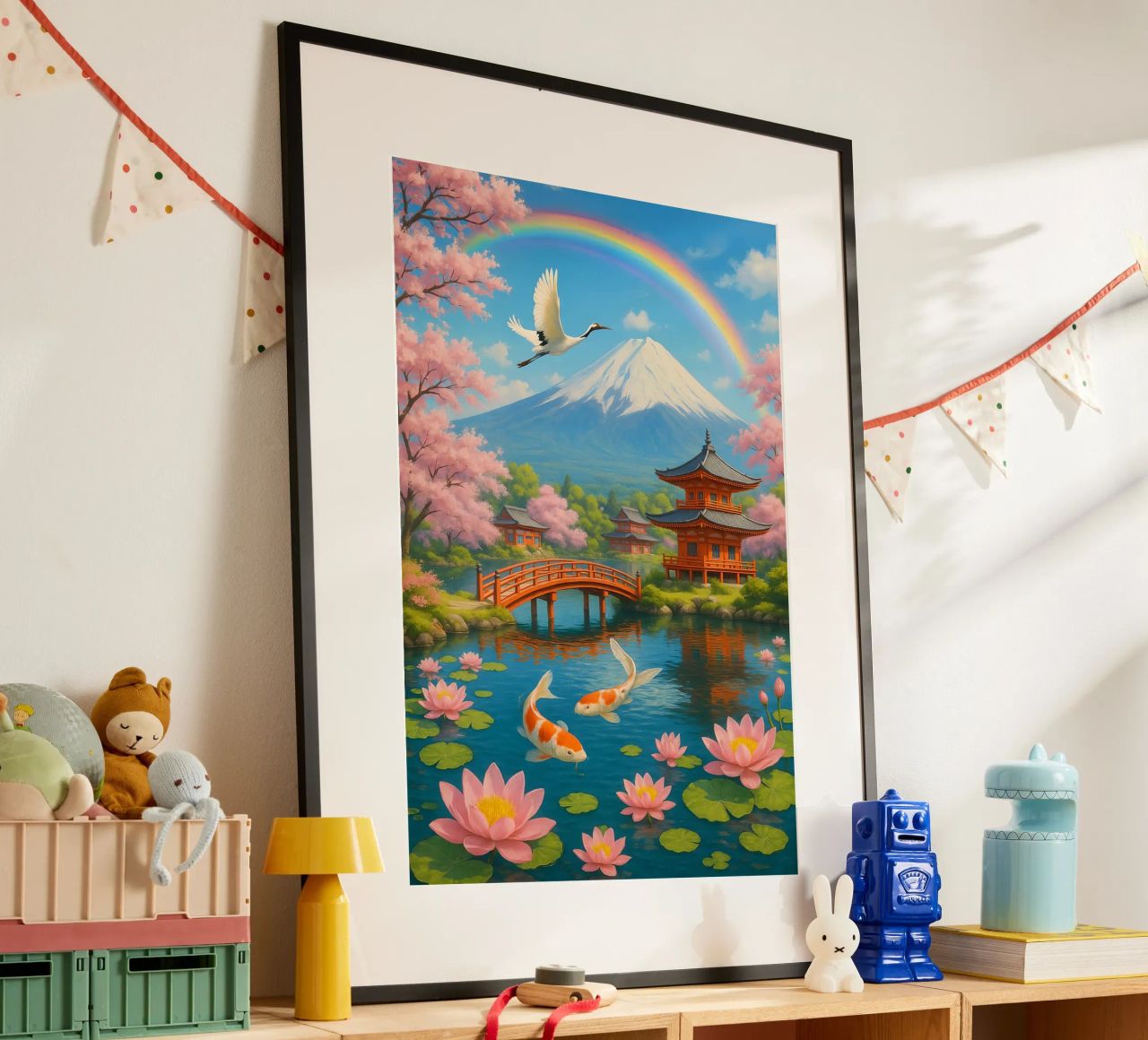 Fuji Mountain Japanese poster de JEFF CREATIVE ART